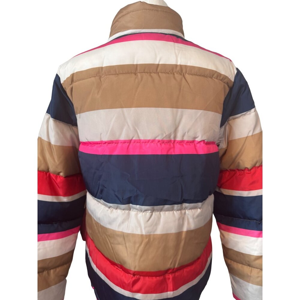 2/$30 NWT St. John's Bay Medium Striped Puffer Jacket Multicolor - Picture 5 of 15